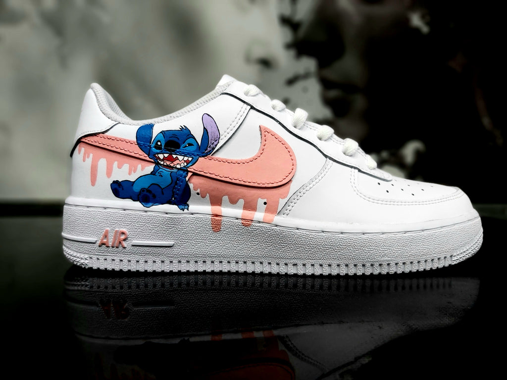 Af1 runny swoosh with Stitch