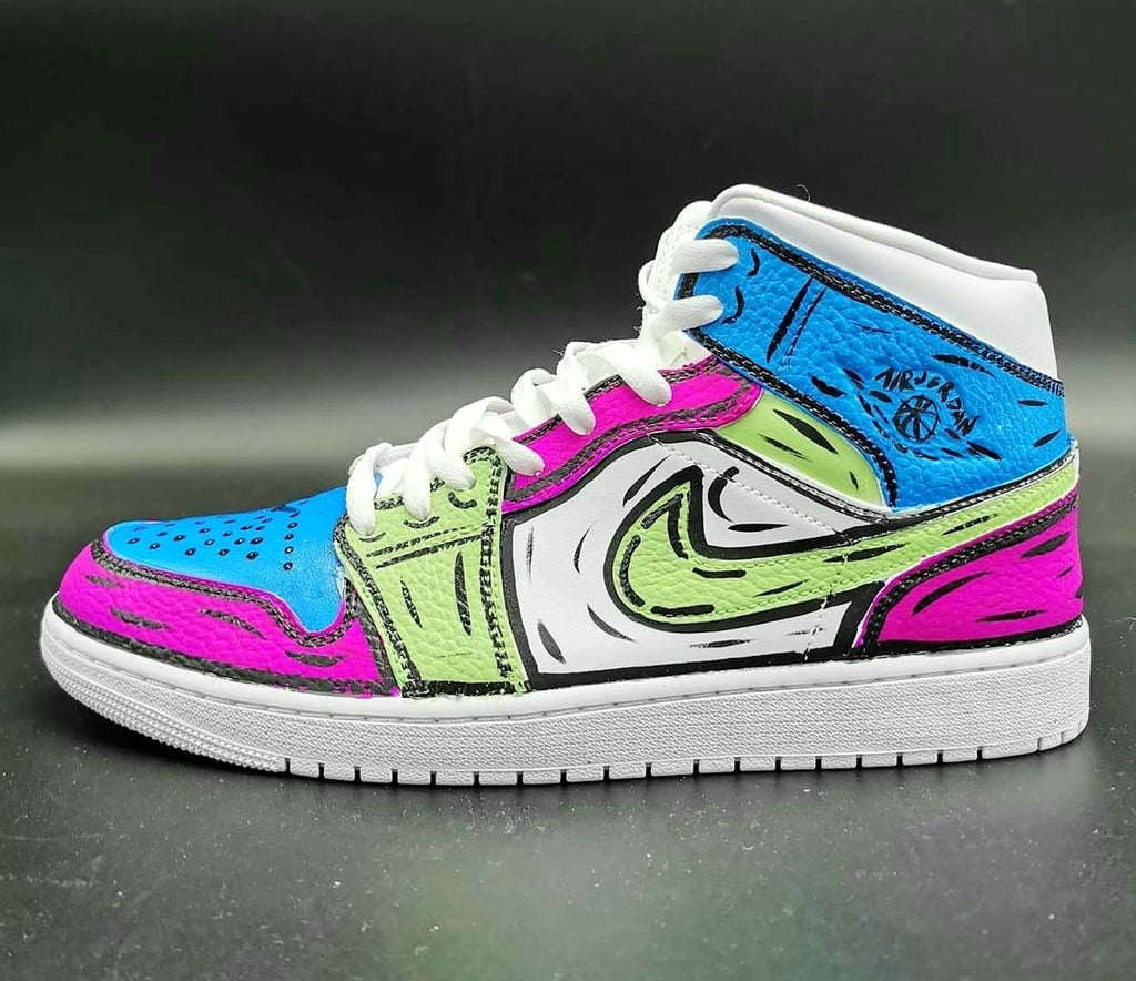 Air jordan colour cartoon