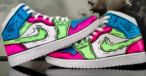 Air jordan colour cartoon
