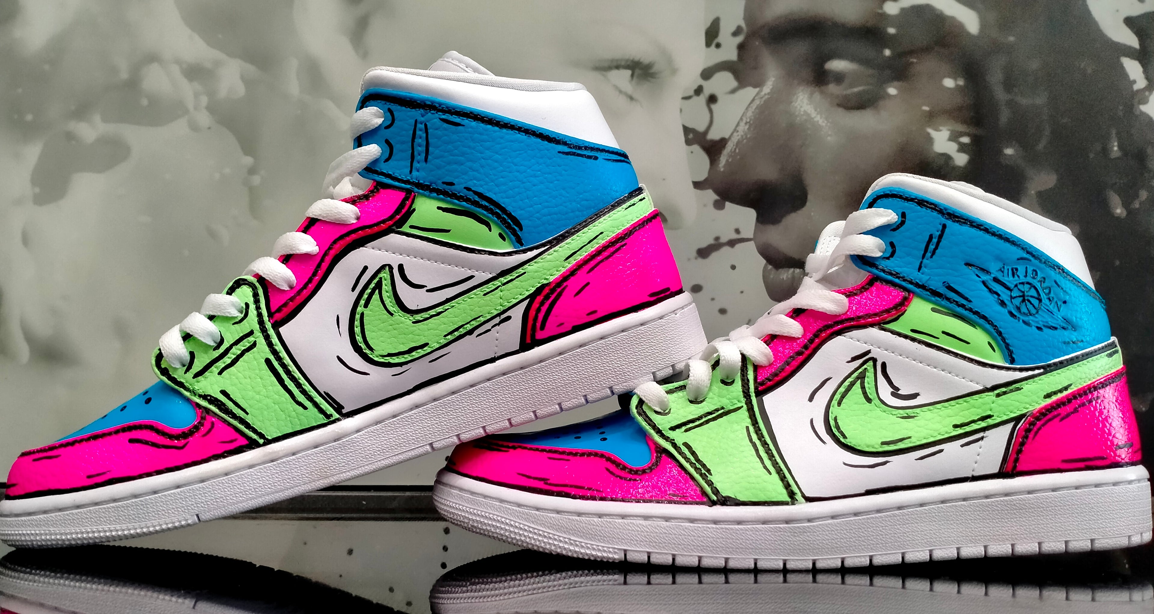 Air jordan colour cartoon