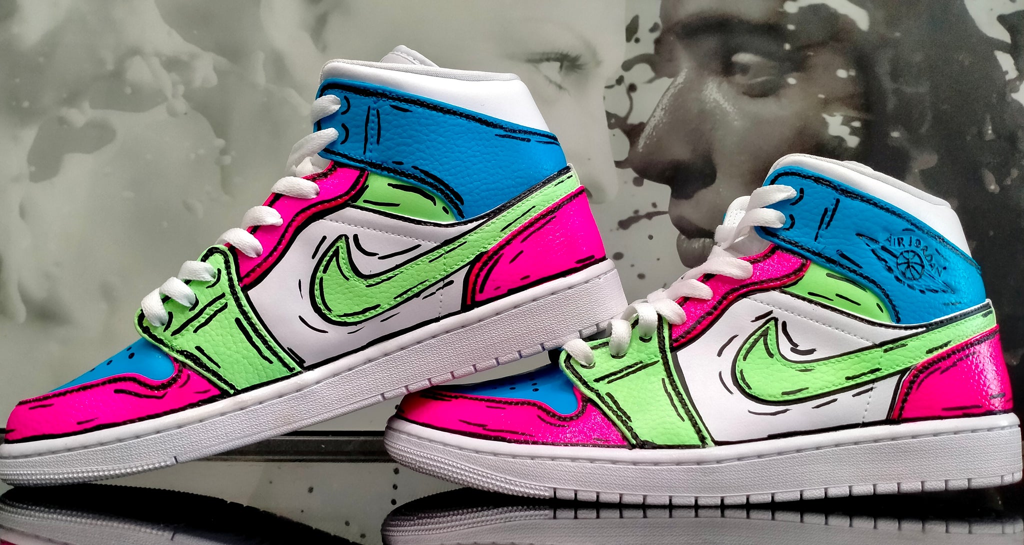 Air jordan colour cartoon