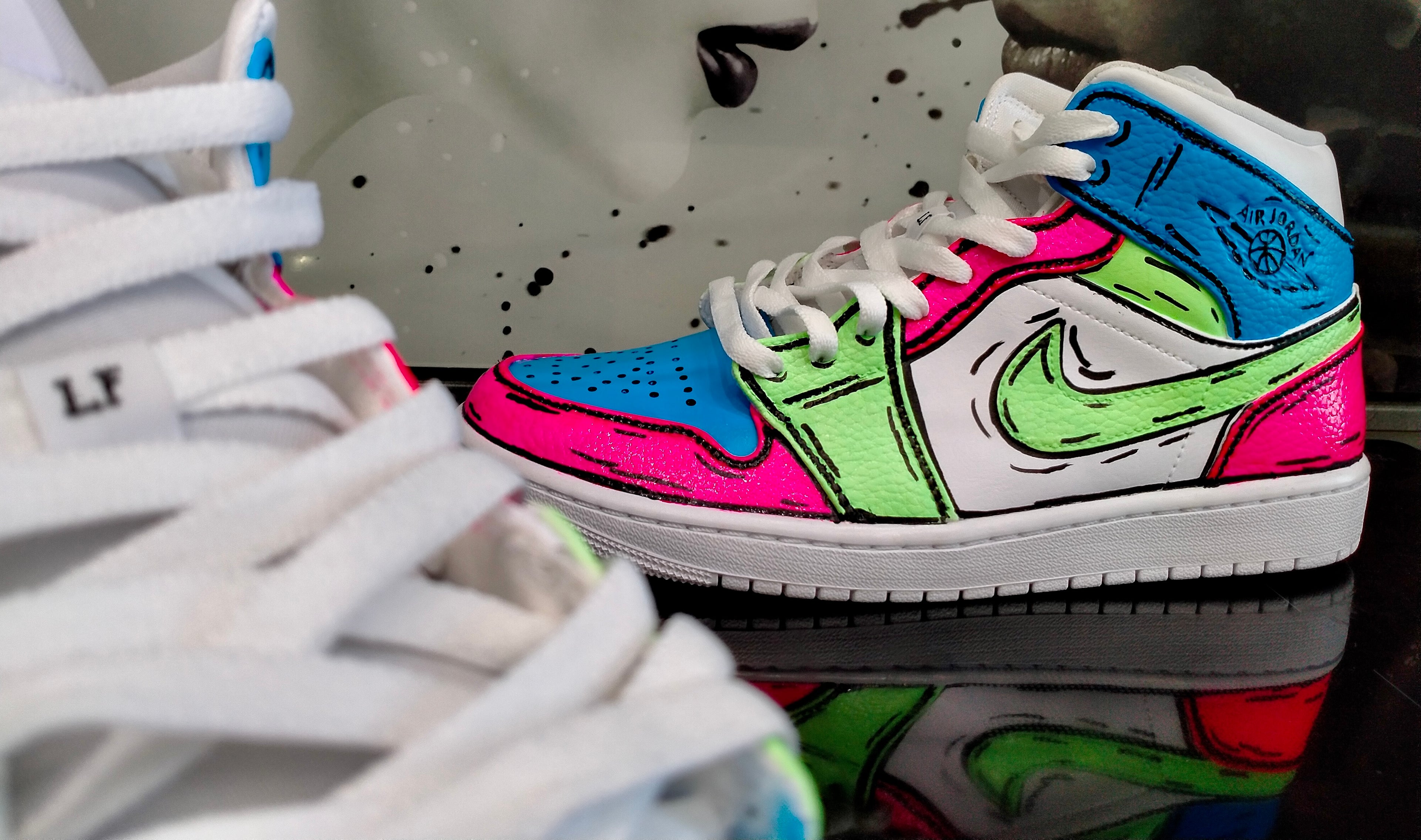 Air jordan colour cartoon